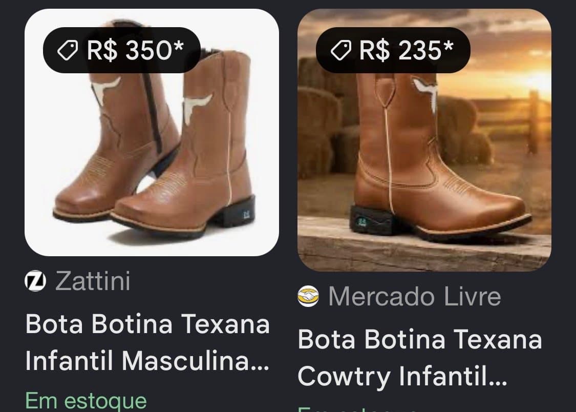 Bota Texana Couro, Marrom-claro, tamanho 30 — foto 3
