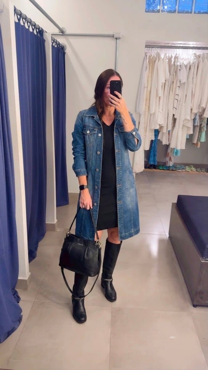 Trench Coat/ Vestido Jeans Miss Sixty Italy, Azul, tamanho M — foto 4