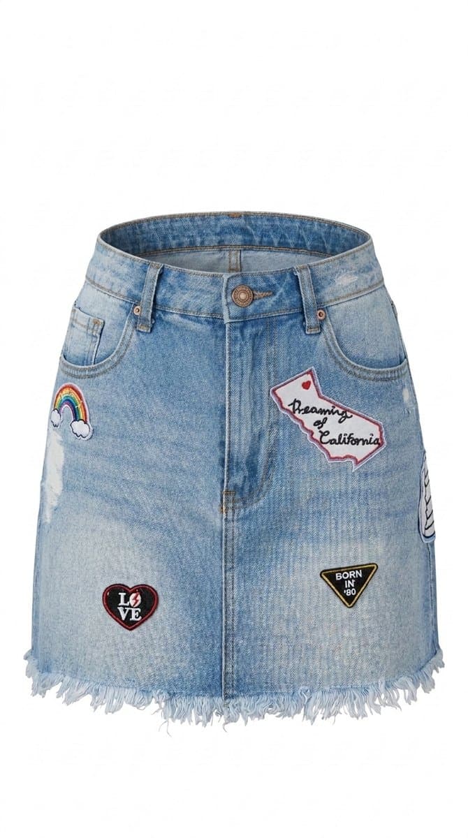 Saia Jeans Pats Forever 21 38, Forever 21, Azul, tamanho 38