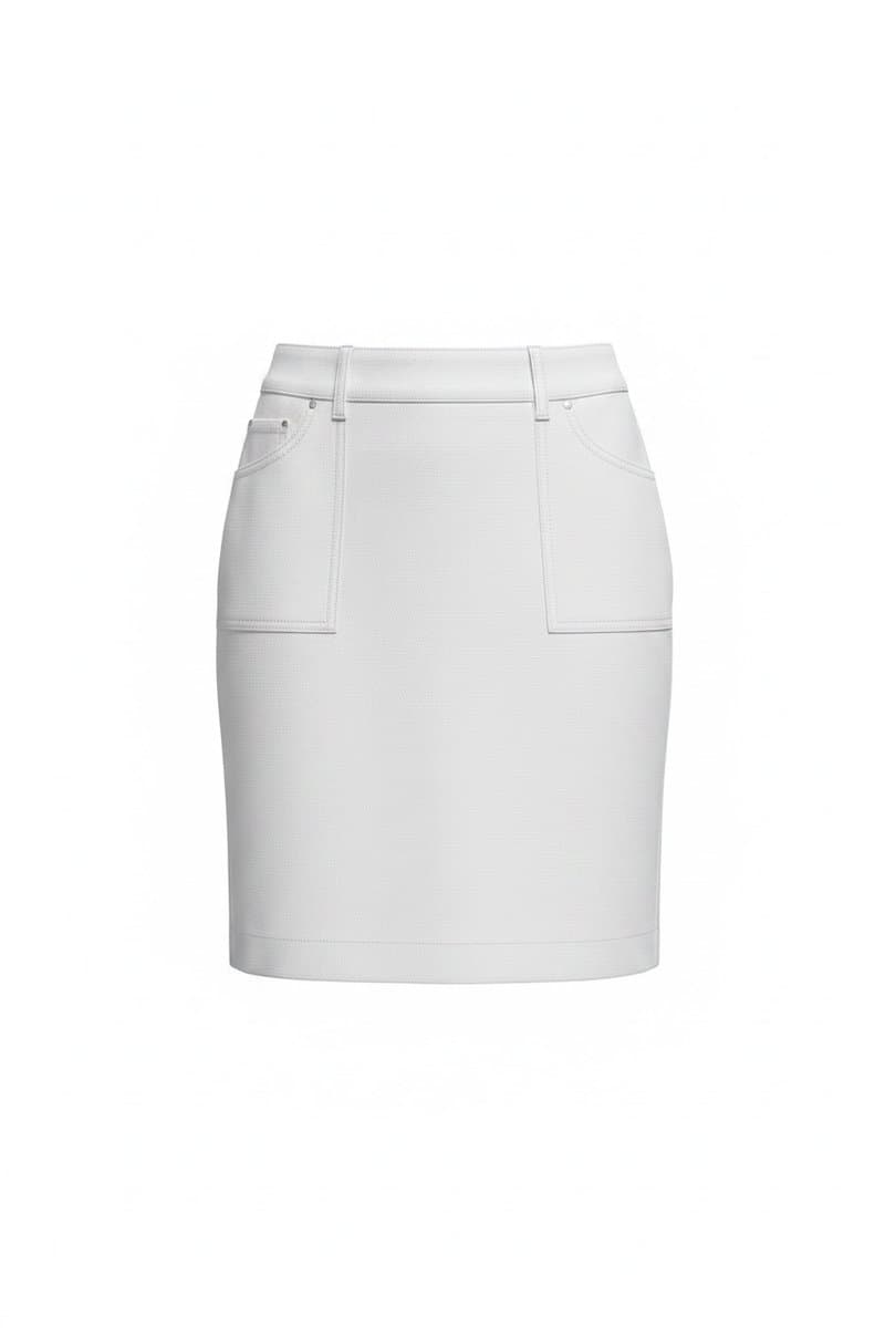 Saia Lápis Branca Pa, Branco, tamanho 40