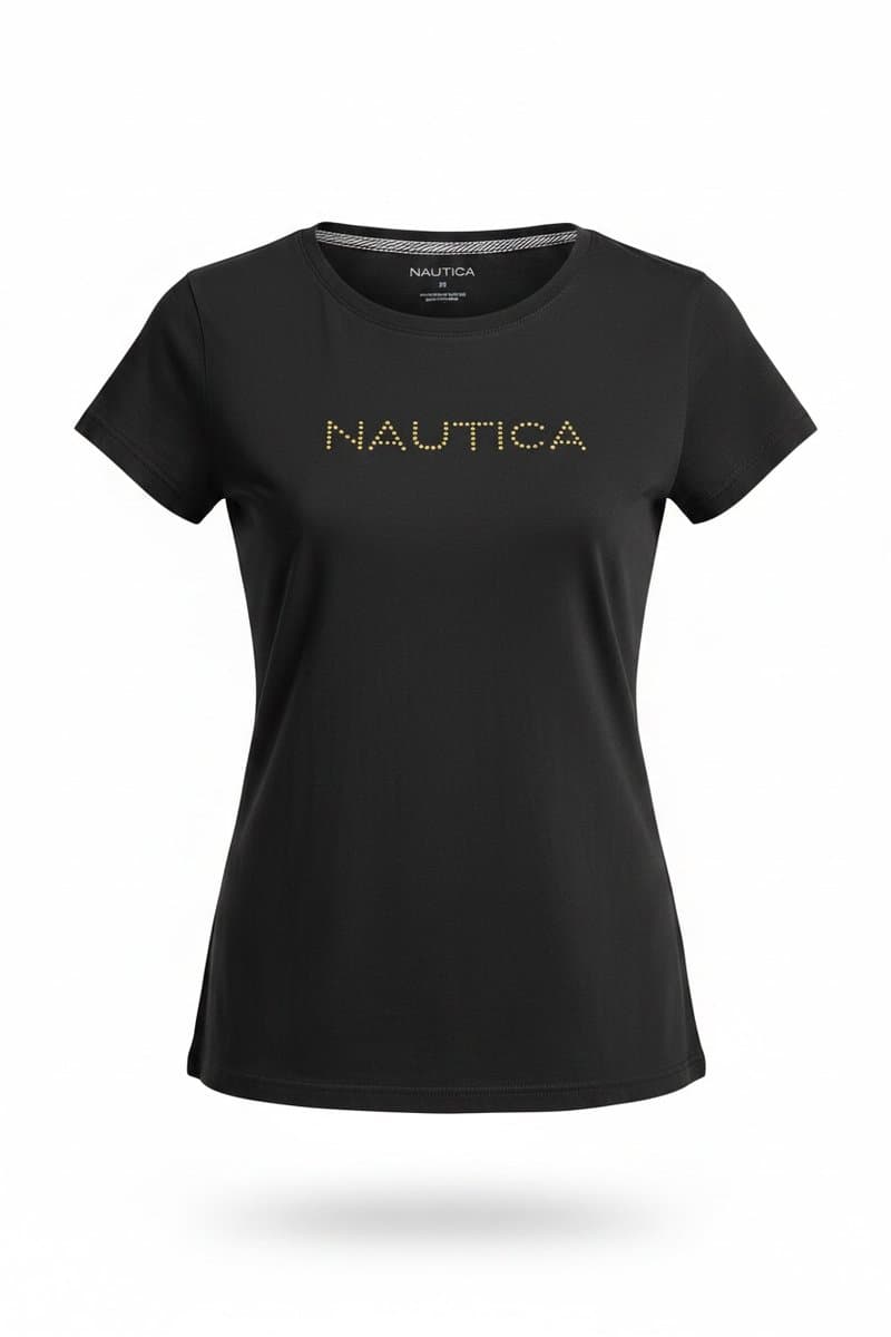 ´tee Preta NÁUTICA, Nautica, Preto, tamanho PP