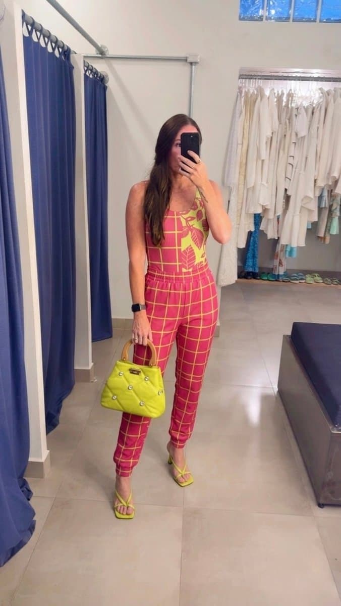 Conjunto Pink/ Lima Nina M, Rosa-chiclete, tamanho M — foto 4