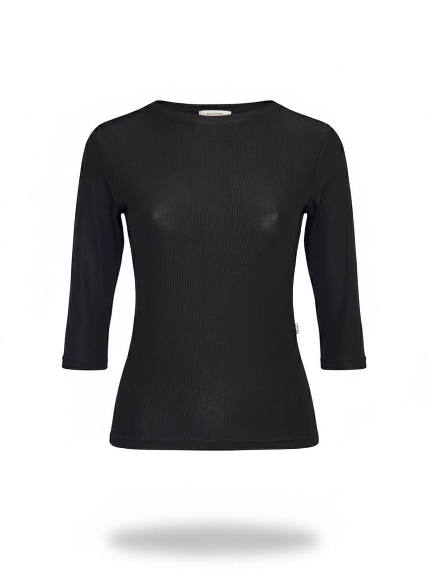 Blusa Canelada Preta Airport, Preto, tamanho UN