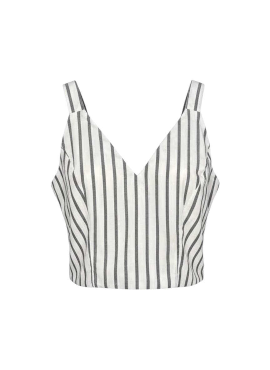 Blusa Cropped Listrado Rery, Estampada, tamanho G