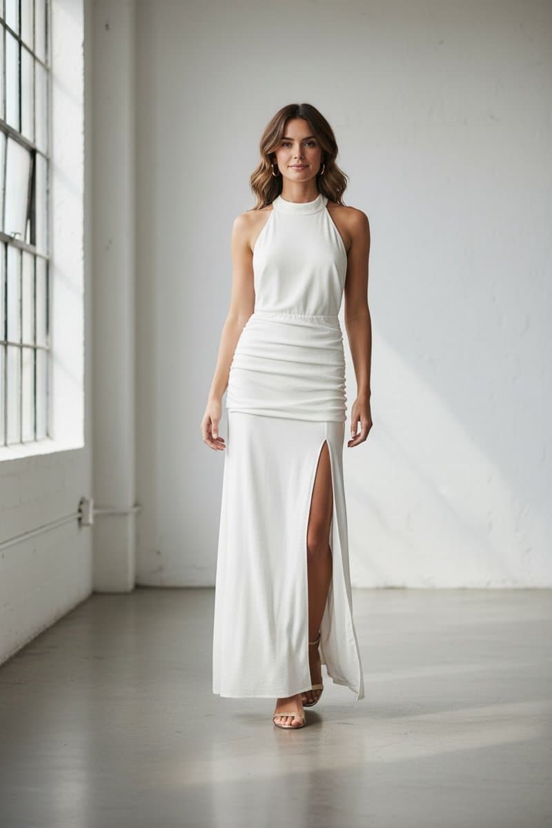 Vestido Longo Branco Tova M, Tova, Branco, tamanho M — foto 2