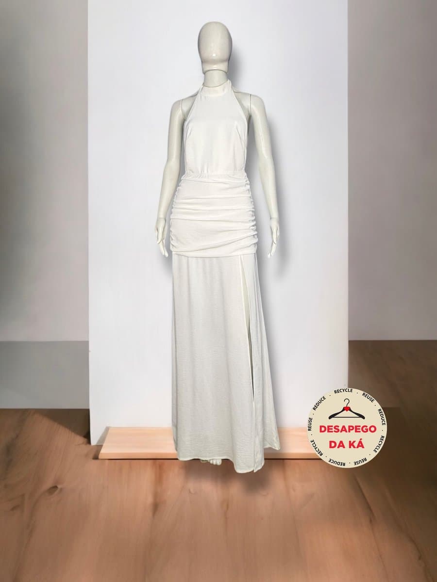 Vestido Longo Branco Tova M, Tova, Branco, tamanho M — foto 3
