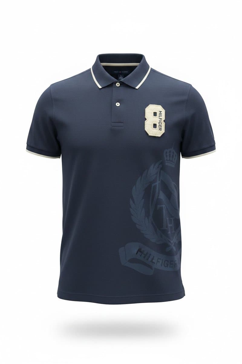 Polo Marinho Aplicações Tommy, Tommy Hilfiger, Azul-marinho, tamanho G