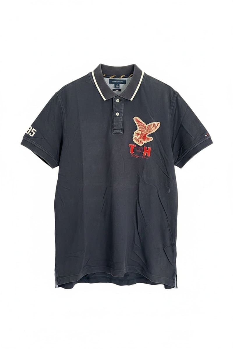 Polo Marinho Aplicações Tommy, Tommy Hilfiger, Azul-marinho, tamanho G