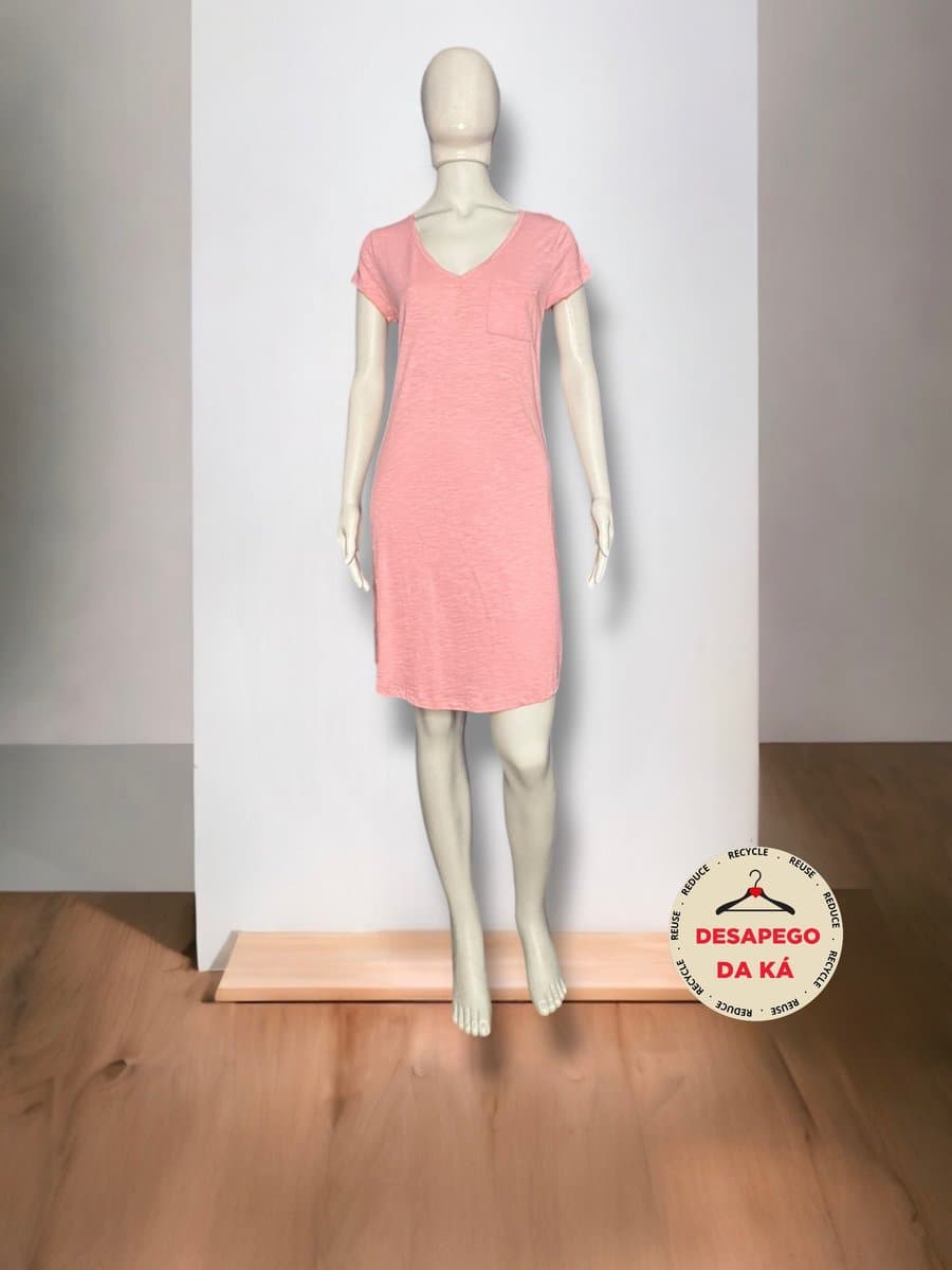 Vestido Tee Rosa Algodão Gap P, GAP, Rosa, tamanho P — foto 3
