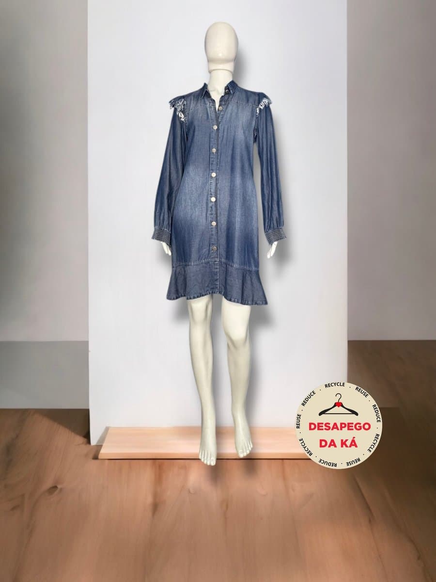 Chemise Jeans Blue Kabana 38, Blue Kabana, Azul, tamanho 38 — foto 3
