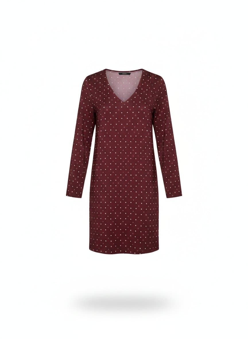 Vestido ML Marsala Estampa Lenço Tommy PP, Tommy Hilfiger, Bordô, tamanho PP