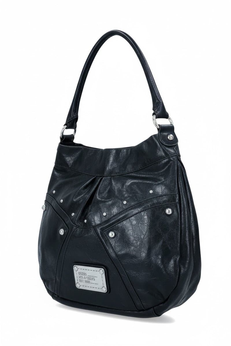 Bolsa Preta Couro Guess, Guess, Preto, tamanho Não informado