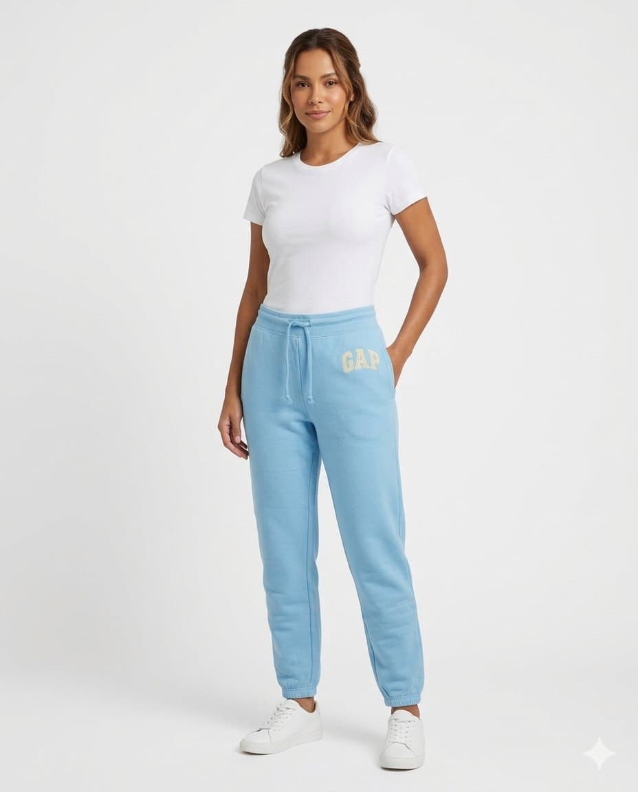 Calça Moletom Azul Bebê Gap P, GAP, Azul-claro, tamanho P — foto 2