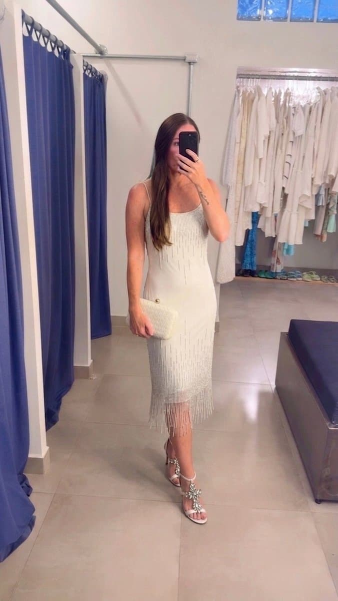 Vestido Branco Bordado Absolut Ny M, Branco, tamanho M — foto 3