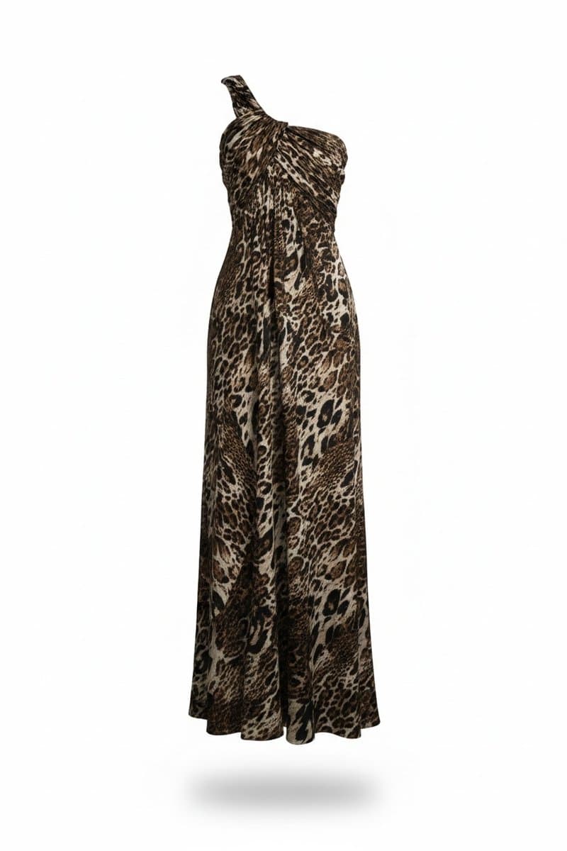Vestido Longo Animal Print Adoro P, Estampada, tamanho P