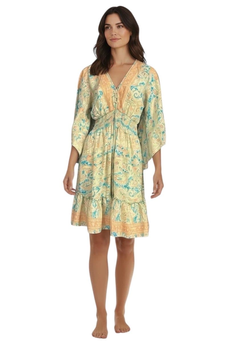 Vestido Indiano Curto Verde, Verde, tamanho M — foto 2