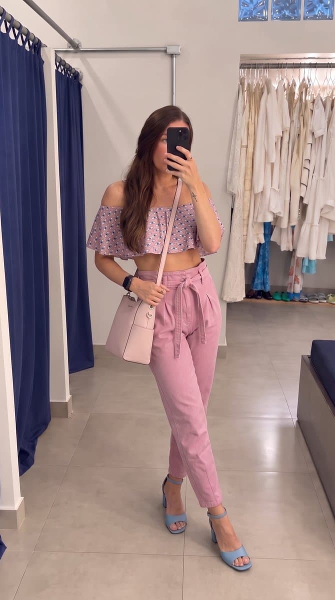 Calça Rosa Gatos Gatos, Rosa, tamanho 36 — foto 4