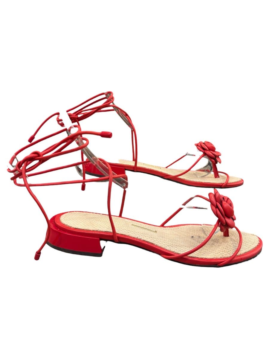 Rasteira Vermelha Flor Santa Lolla, Santa Lolla, Vermelho, tamanho 35