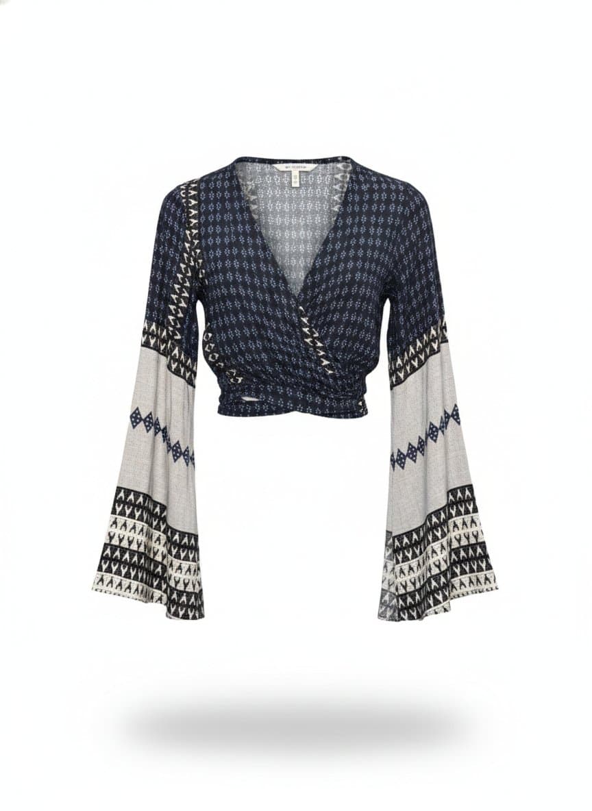 Cropped ML Estampa FYI P, FYI, Estampada, tamanho P