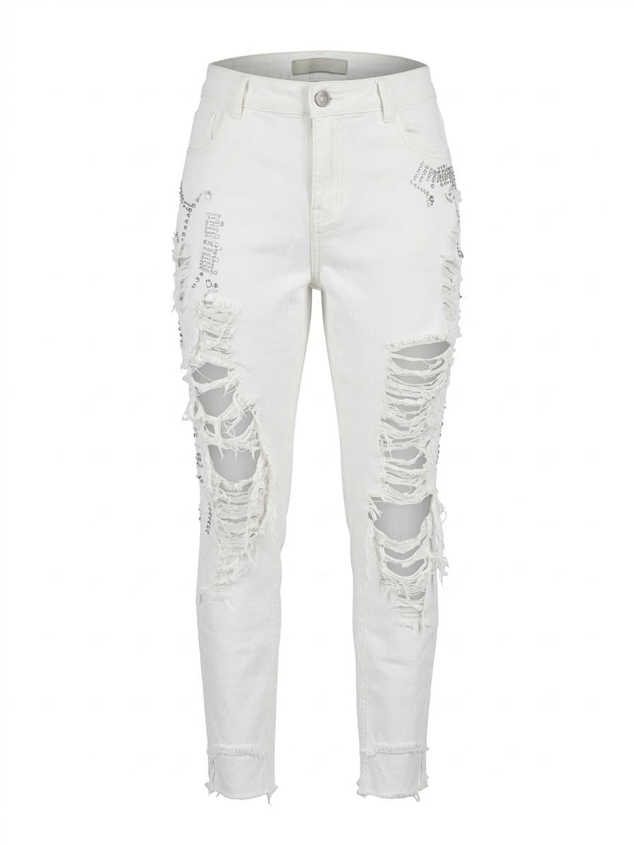 Calça Sarja Branca Leblog 38, Le Blog, Branco, tamanho 38