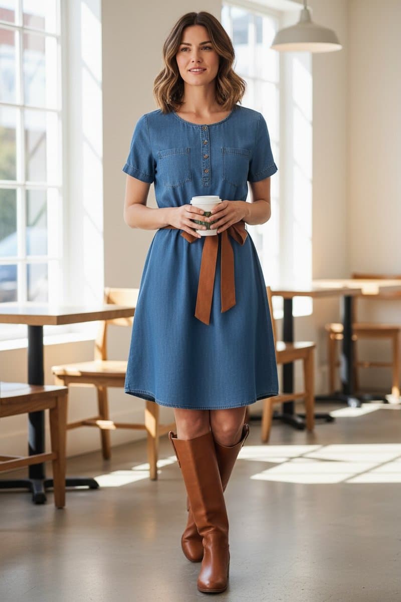 Vestido Jeans Legitima, Azul, tamanho G — foto 3