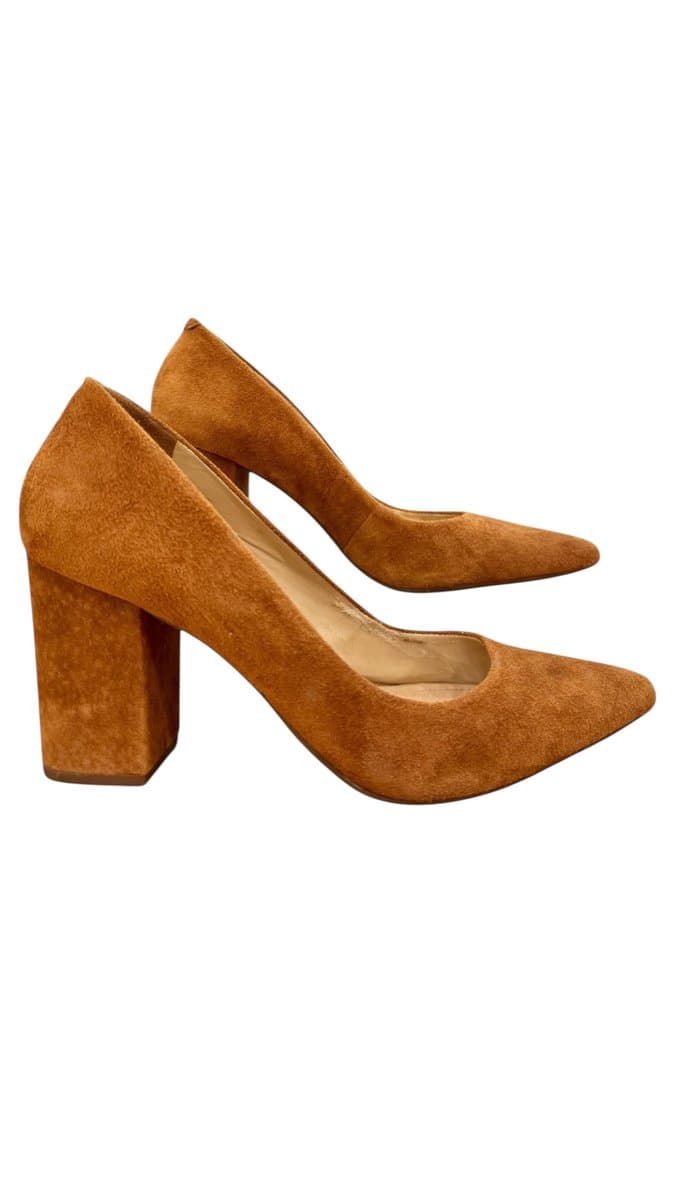 Scarpin Camurça Caramelo Schutz 37, Schutz, Marrom-claro, tamanho 37