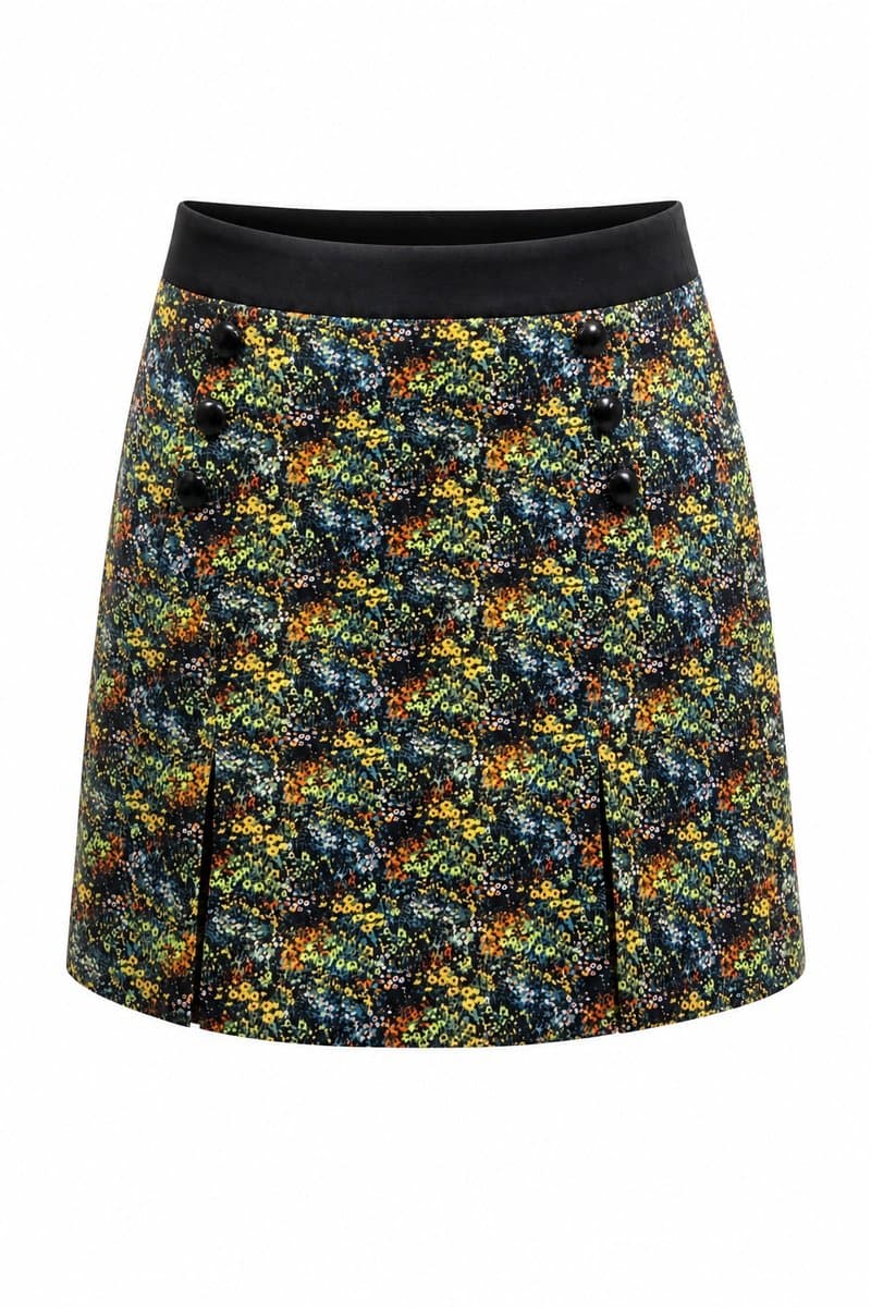 Saia Alfaiataria Florzinha Colorida Animale, Animale, Estampada, tamanho 42