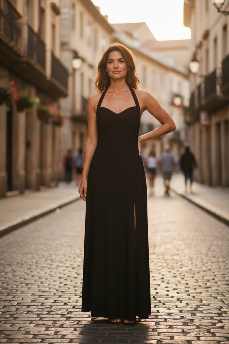 Vestido Midi Preto Moda 10, Preto, tamanho P — foto 2