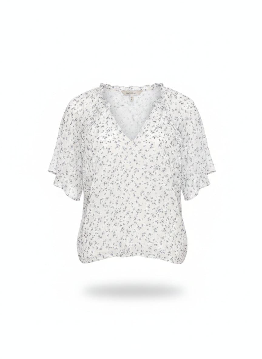 Blusa Estampa Off/Marinho Marfinno P, Marfinno, Branco, tamanho P