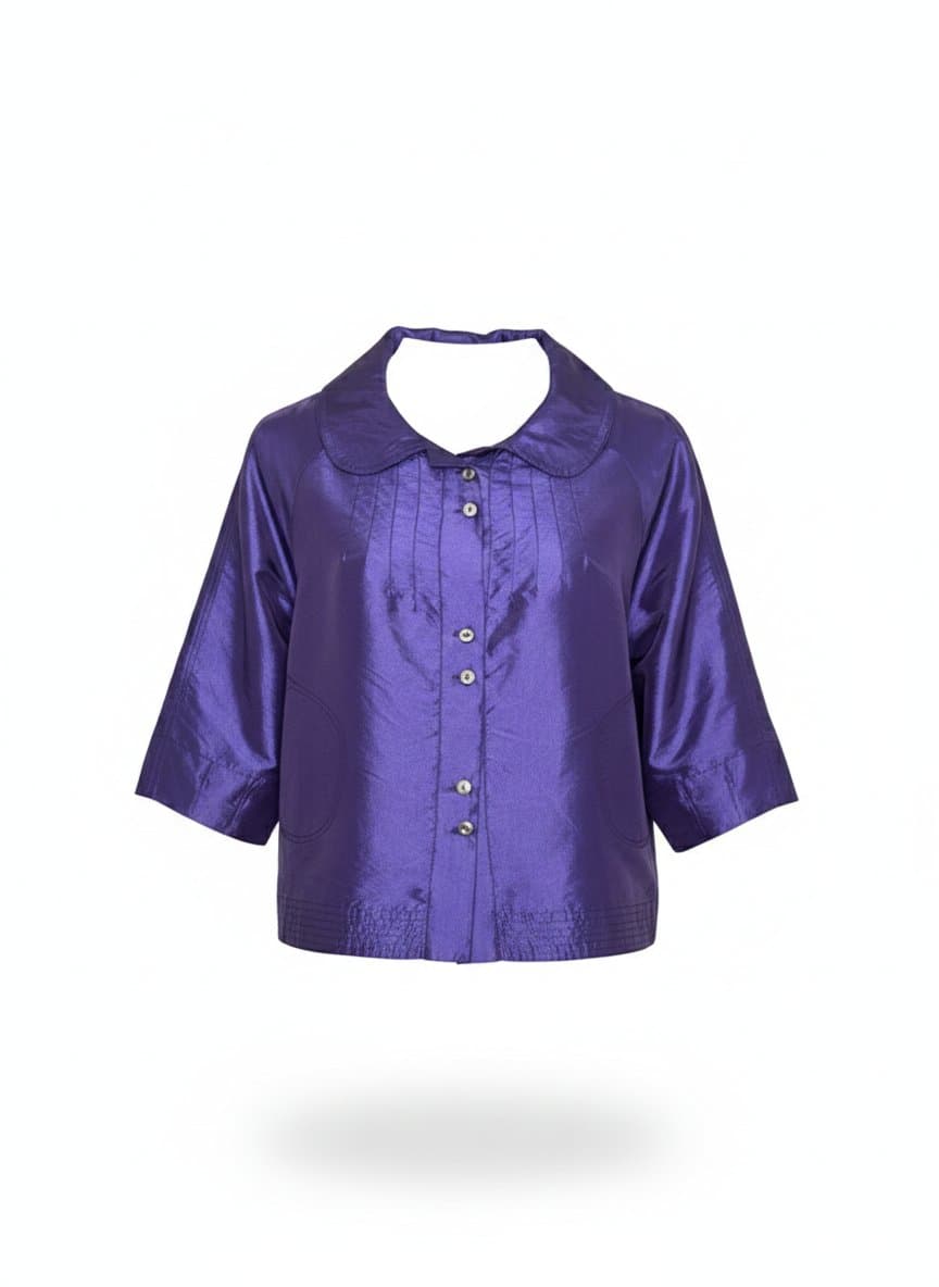 Camisa MC Roxa Popins G, Violeta, tamanho G