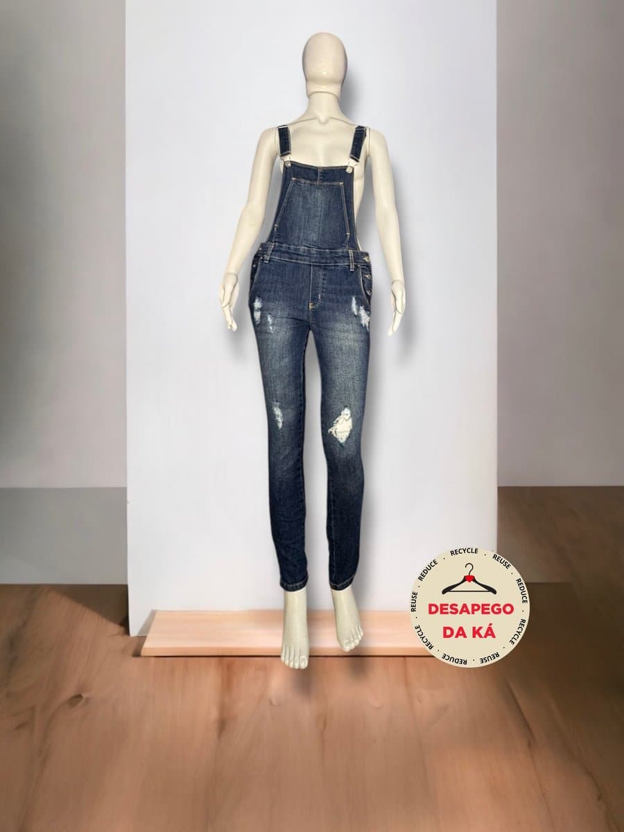 Macacão Jeans Jeanswear 36, Azul, tamanho 36 — foto 3