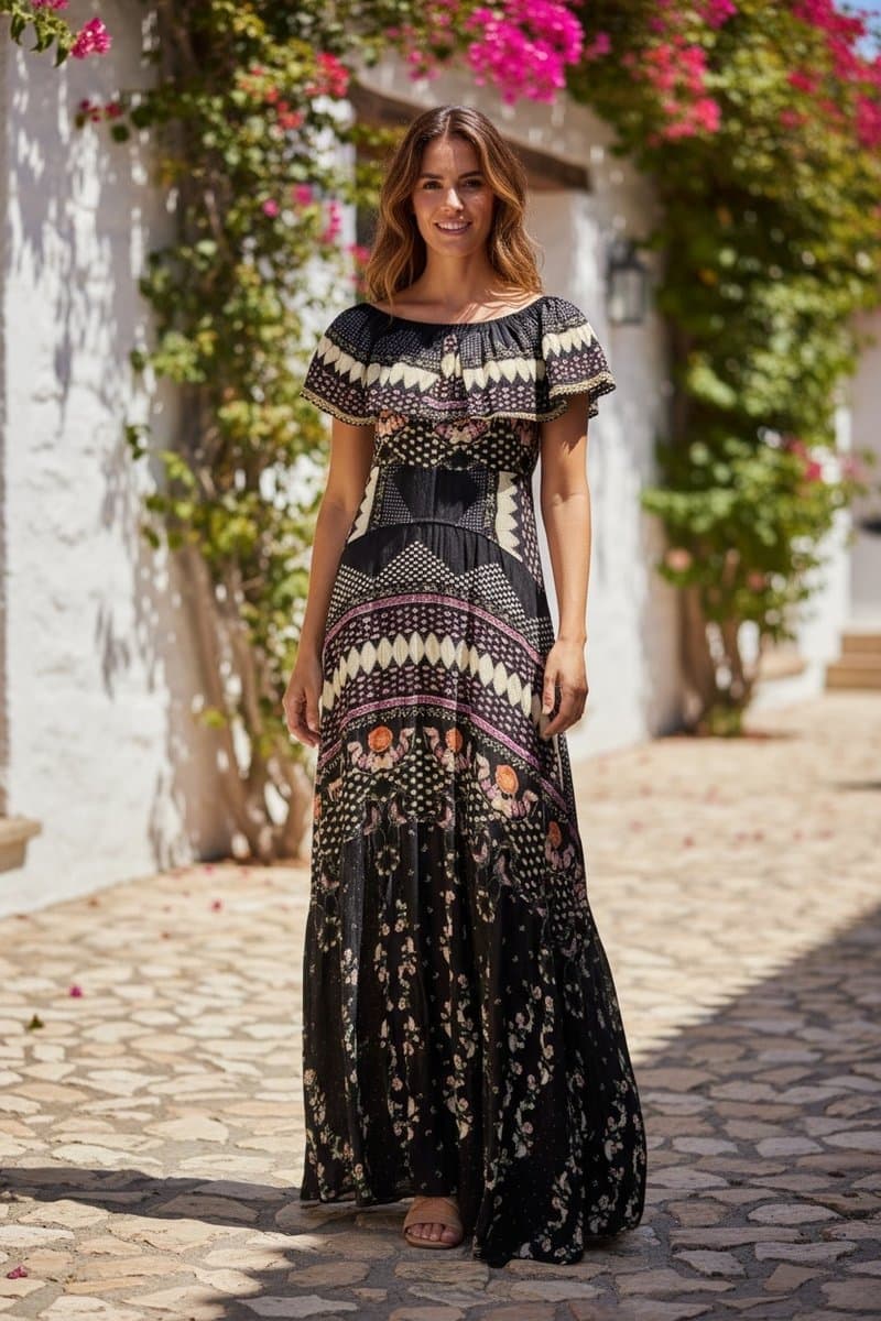 Vestido Longo Estampa Flor Farm M, Farm, Estampada, tamanho M — foto 2