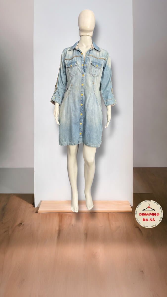 Vestido ML Jeans Lado Avesso M, Lado Avesso, Azul, tamanho M — foto 3