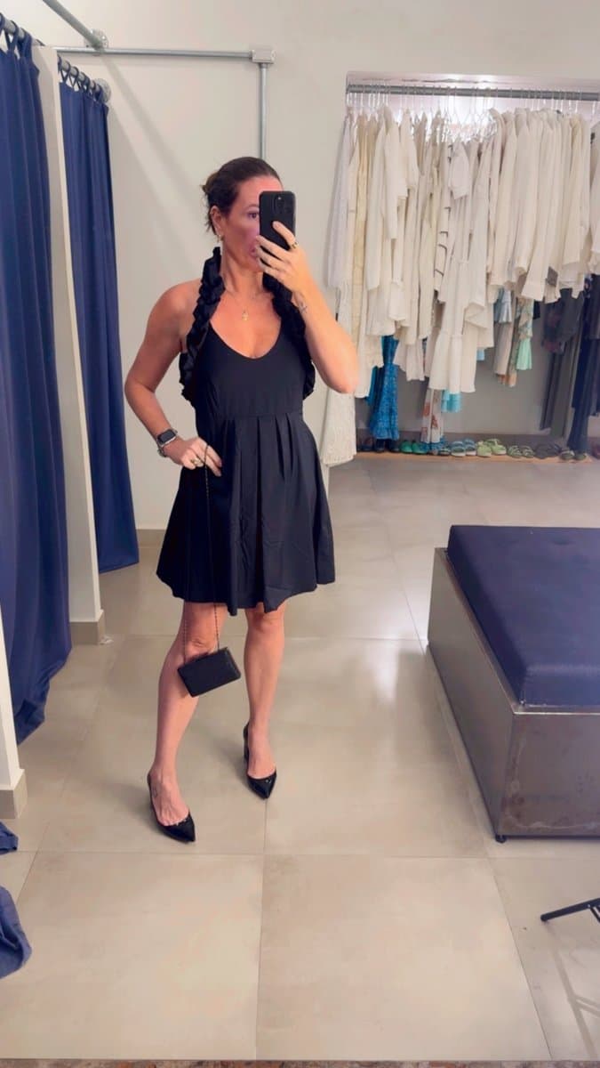 Vestido Preto Frente Única Chakra, Preto, tamanho M — foto 3