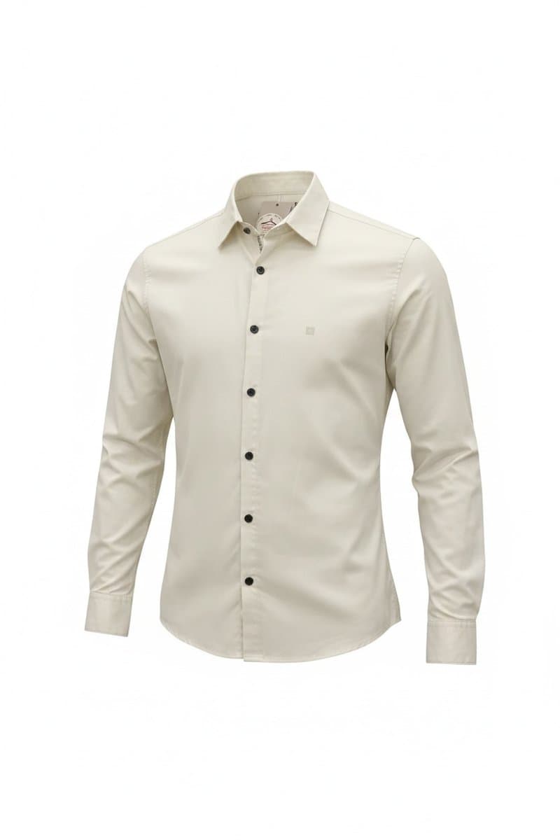 Camisa ML Bege Jones&Co, Bege, tamanho G