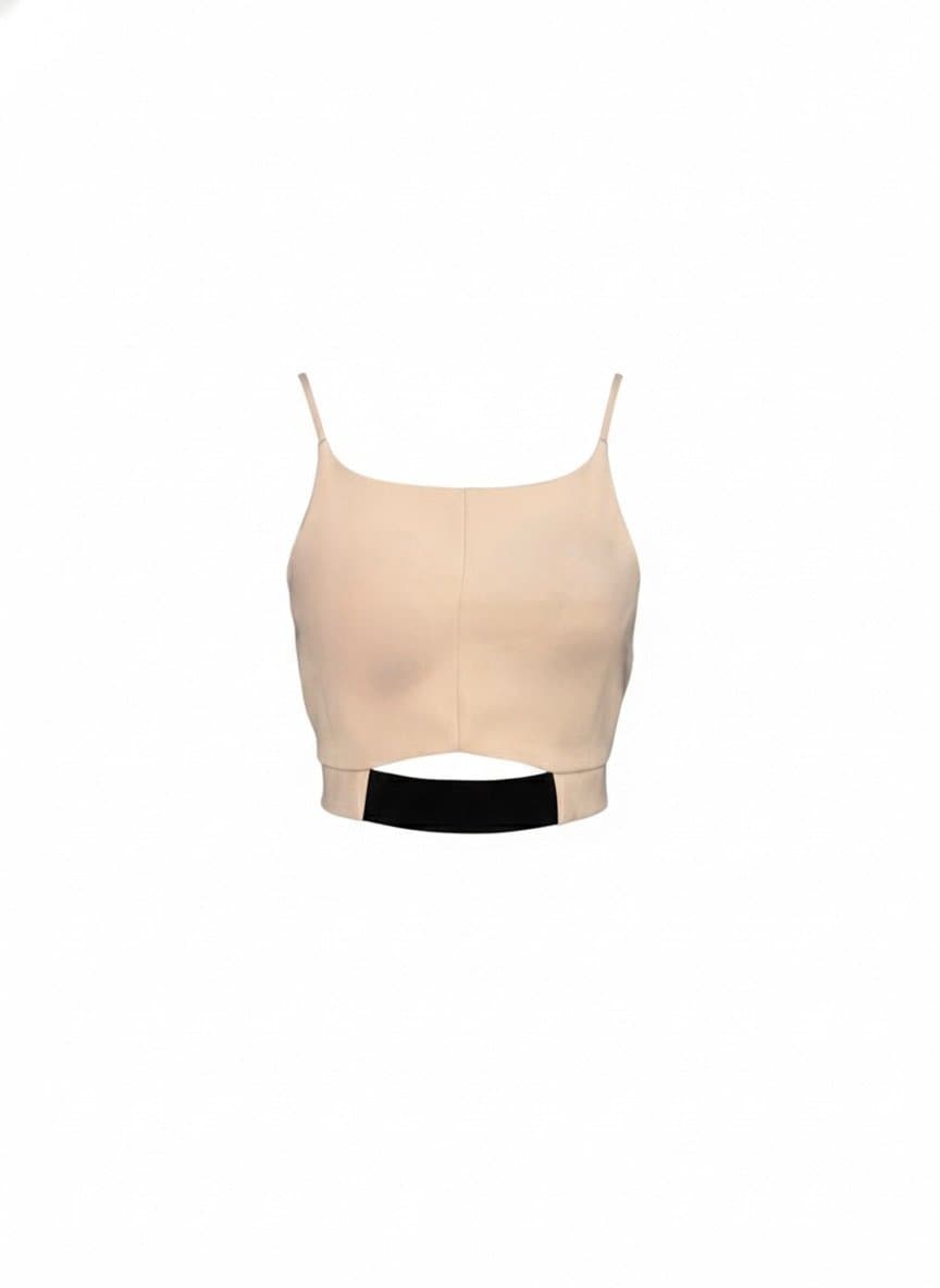 Cropped Aqua Rose/Preto P, Rosa, tamanho P