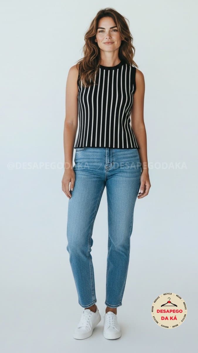 Cropped PB Listra FYI 38, FYI, Preto, tamanho 38 — foto 2