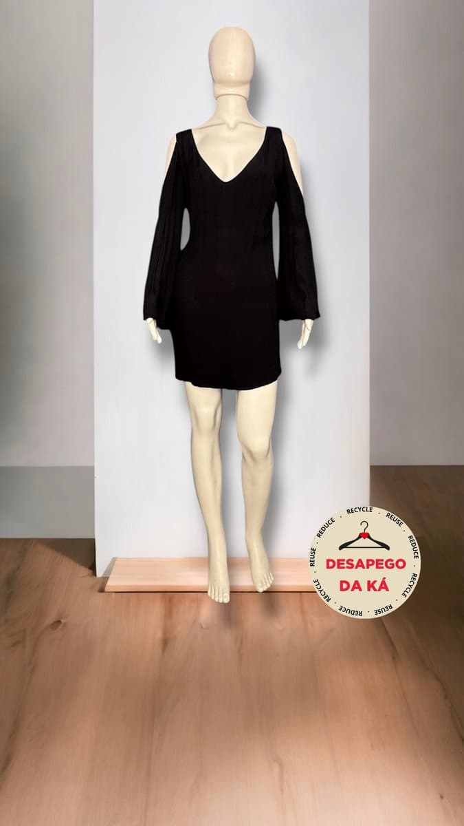 Vestido ML Preto Farm P, Farm, Preto, tamanho P — foto 3