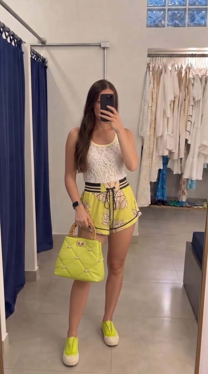 Shorts Animale Flor P, Animale, Estampada, tamanho P — foto 4