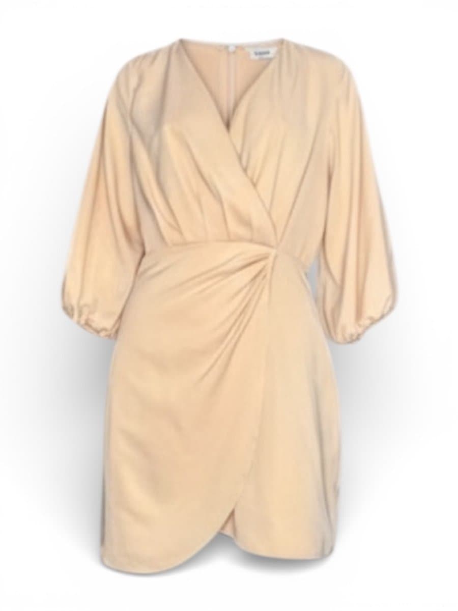 Vestido Areia Curto M, Bege, tamanho M