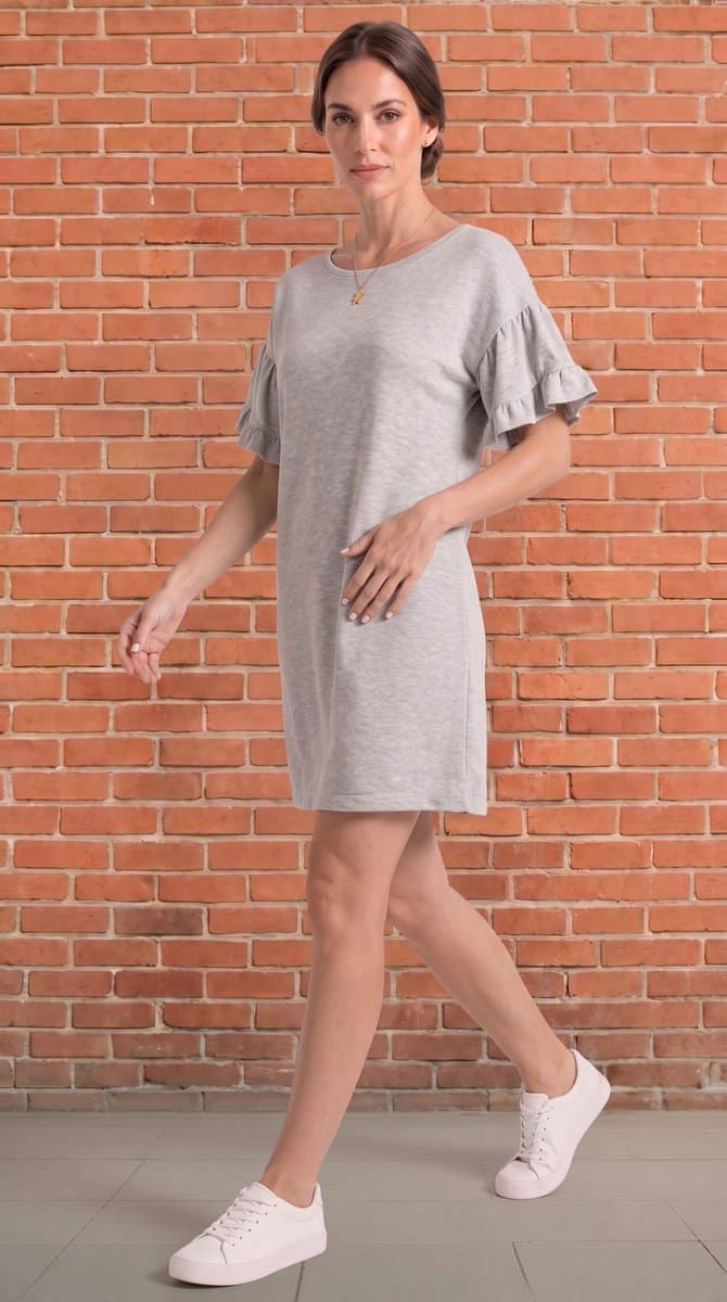 Vestido Mescla Tee FYI P, FYI, Cinza, tamanho P — foto 2