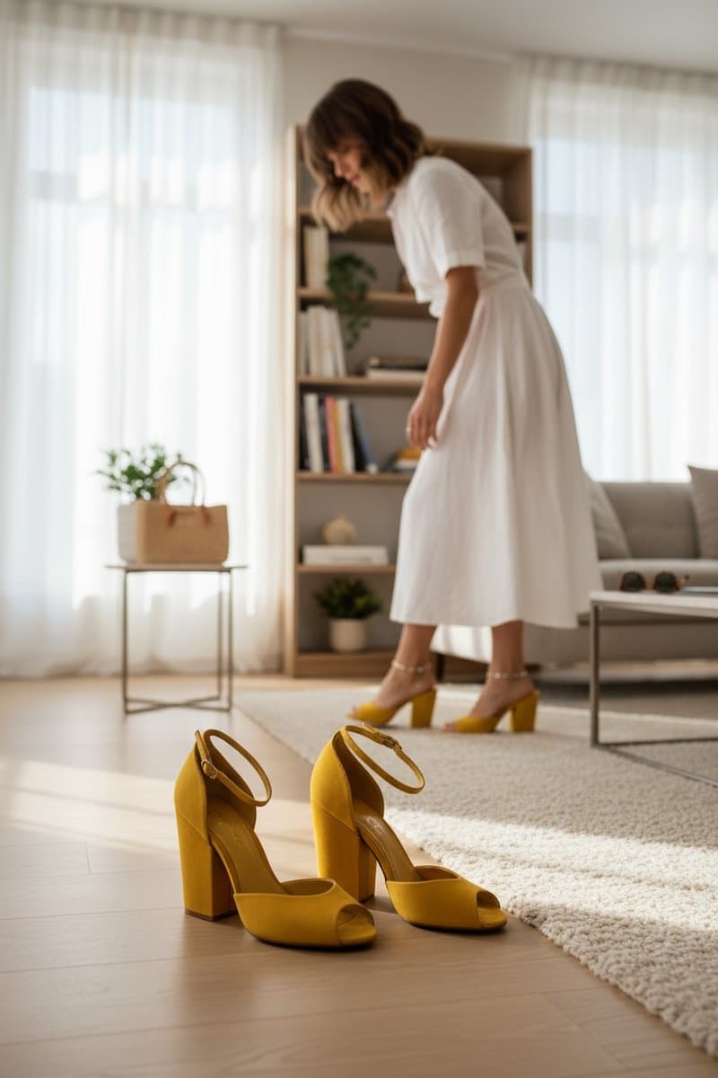 Sandália Amarela Schutz 37, Schutz, Amarelo, tamanho 37 — foto 2