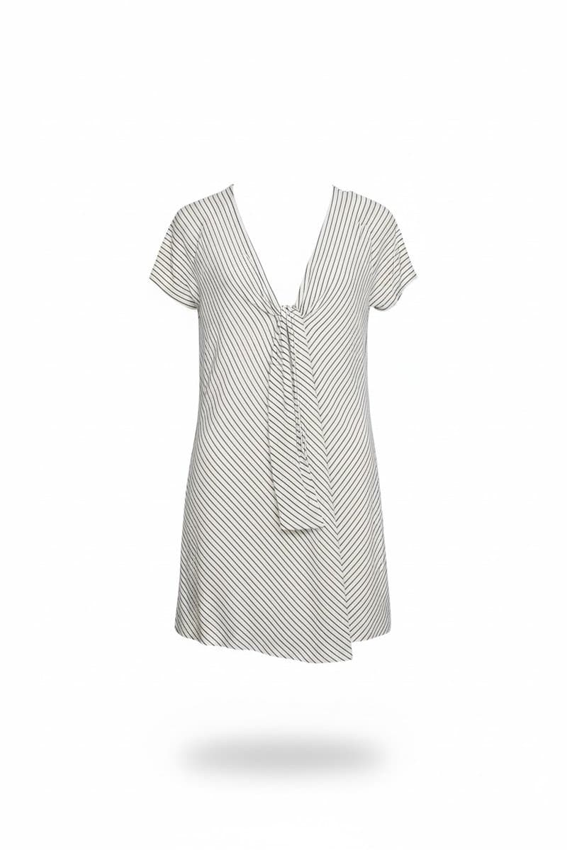 Vestido Malha Listra PB M, Preto, tamanho M