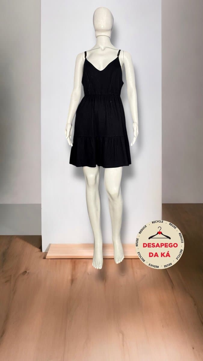 Vestido Curto Malha Preto Bluesteel, Bluesteel, Preto, tamanho G — foto 3