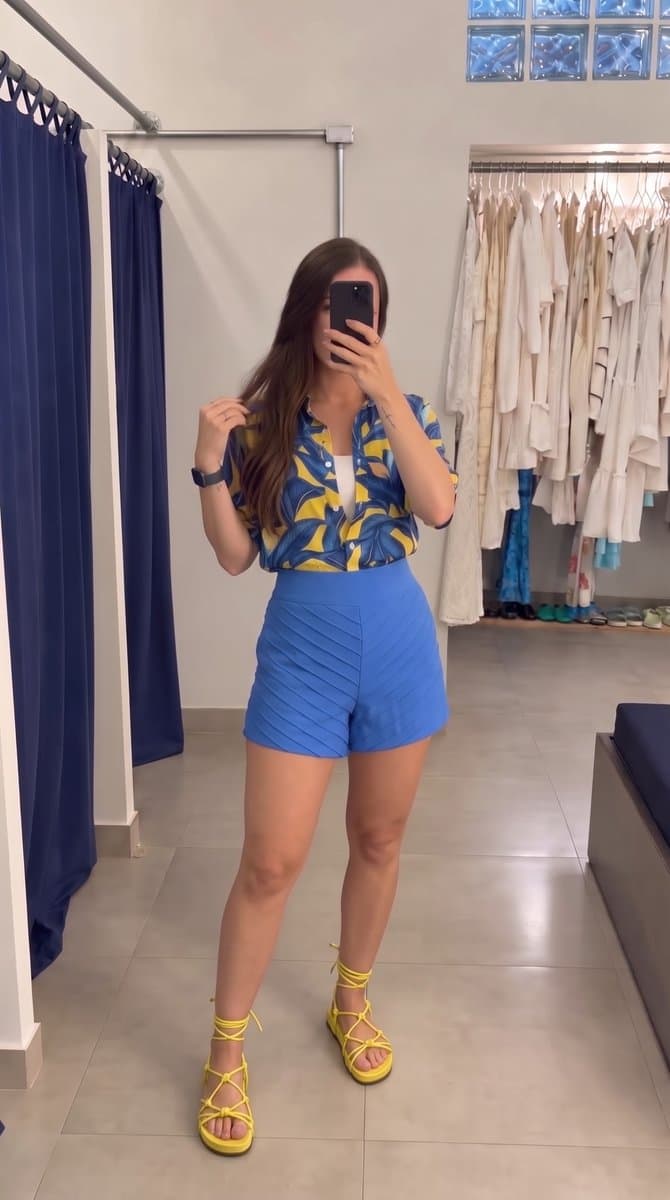 Shorts Zul Abrand, A.Brand, Azul, tamanho 40 — foto 4