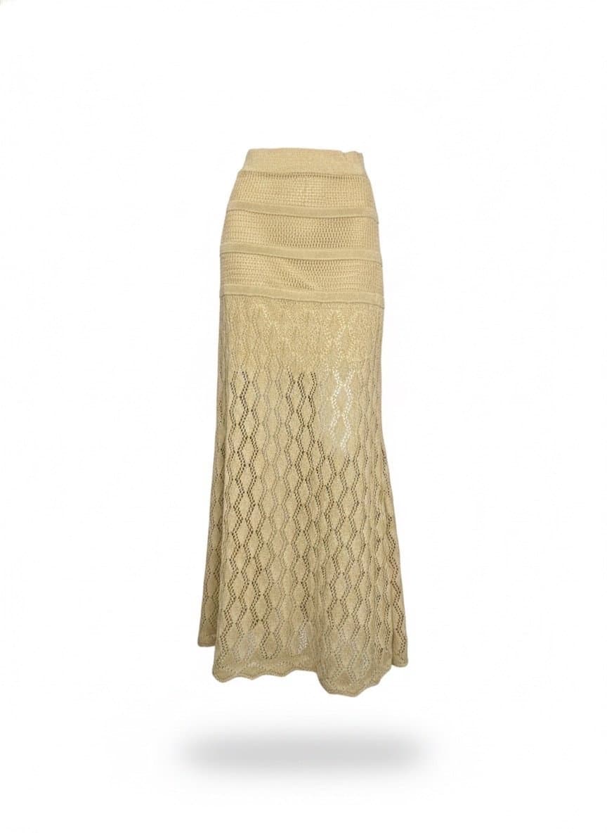 Saia Tricot Dourada Tvz P, Dourado, tamanho Não informado