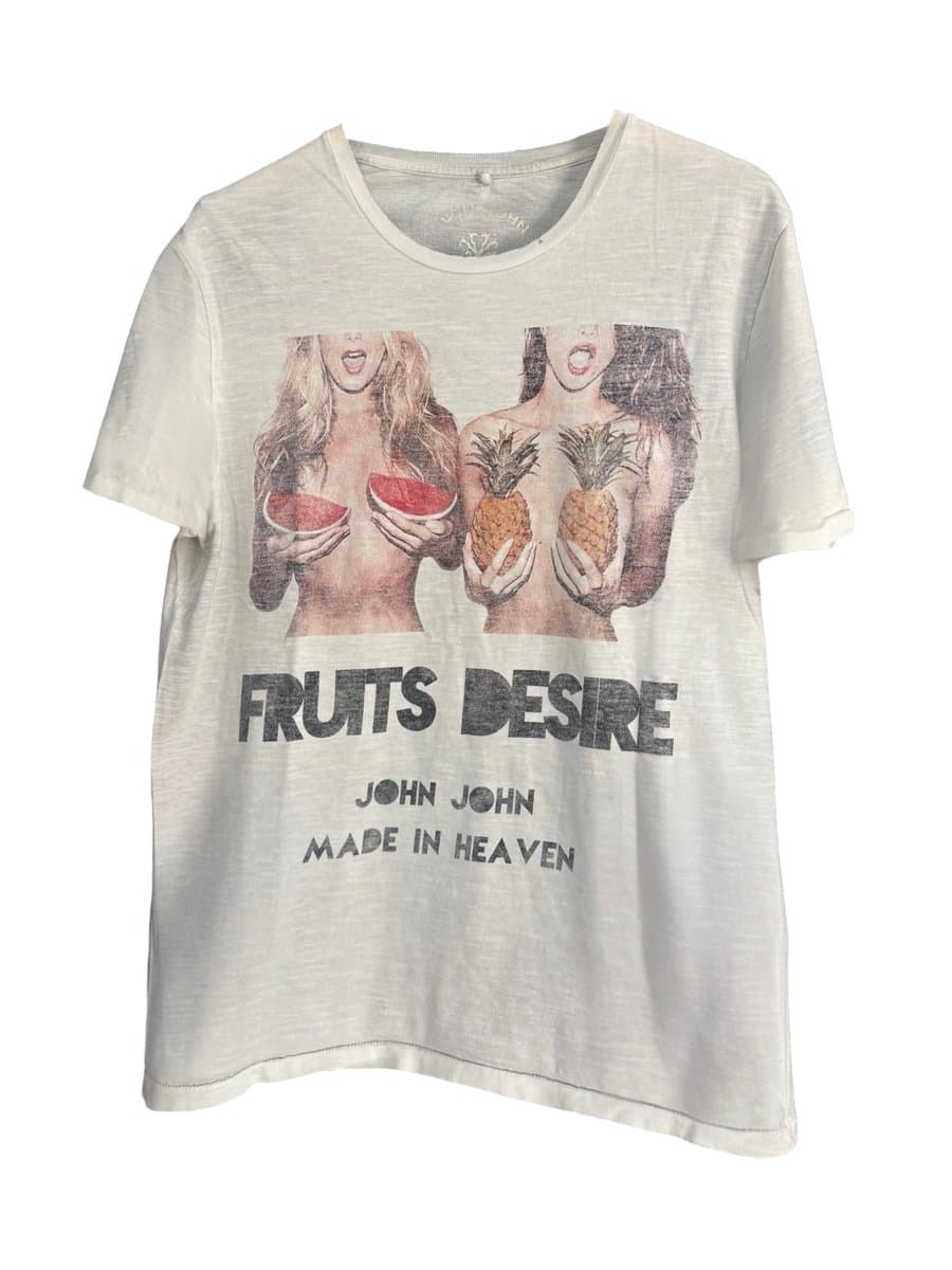 Camiseta Off Fruits Desire Johnjohn, John John, Branco, tamanho M