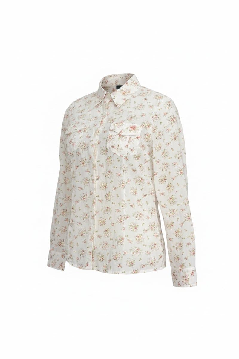 Camisa Flor CKJ 38, Calvin Klein, Estampada, tamanho 38