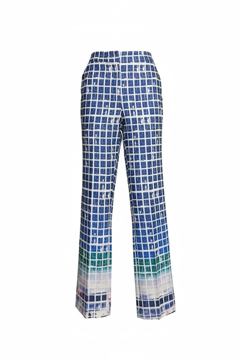 Calça Alfaiataria Bobstore Estampa Azul 38, Bobstore, Azul, tamanho M
