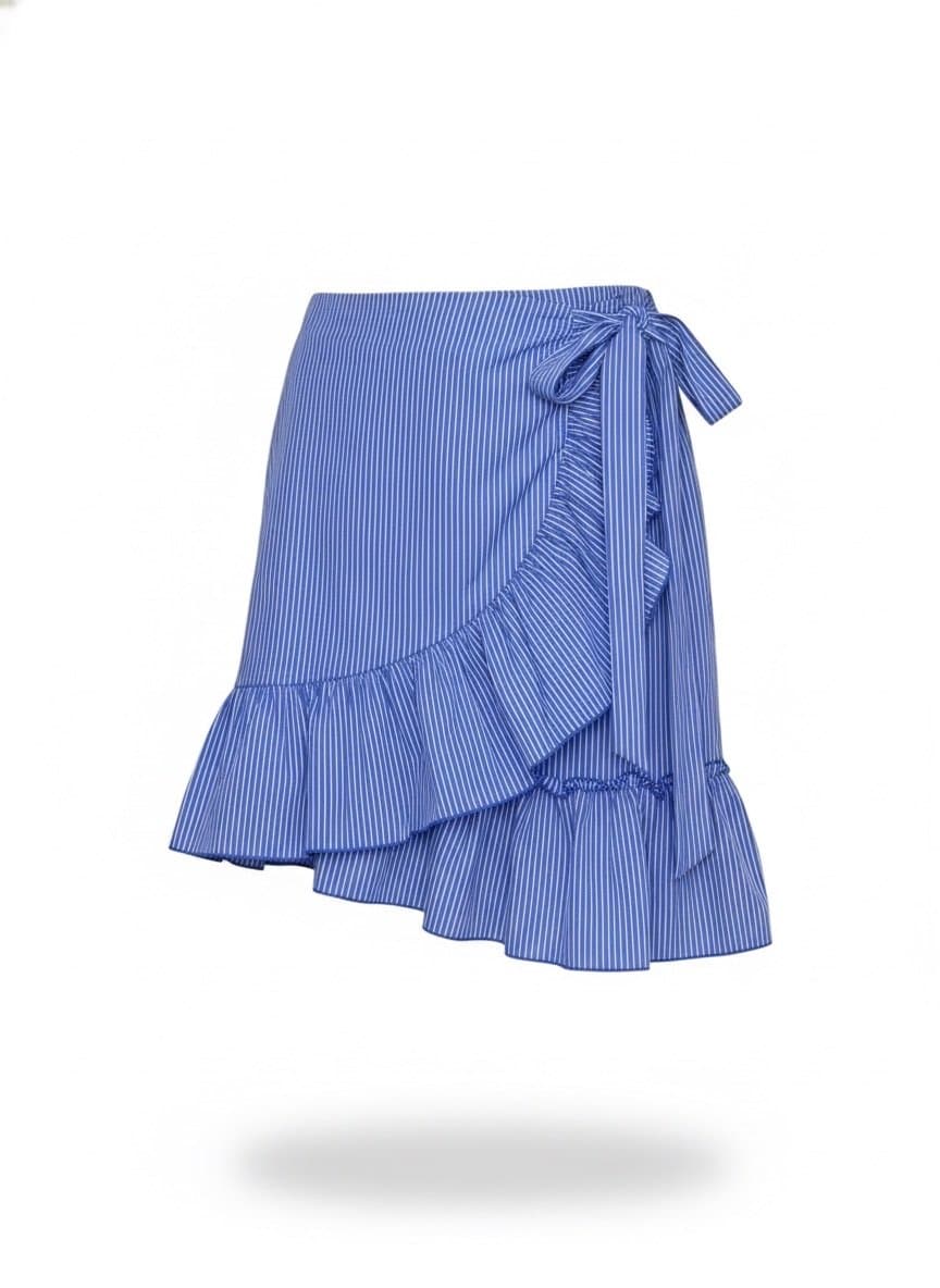 Saia Lelis Listras Azul P, Lelis Blanc, Azul, tamanho P